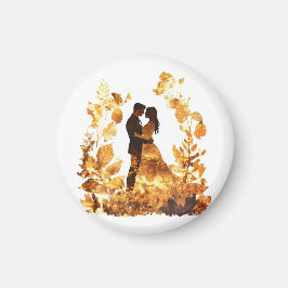 Rustic Autumn Bröllop Magnet