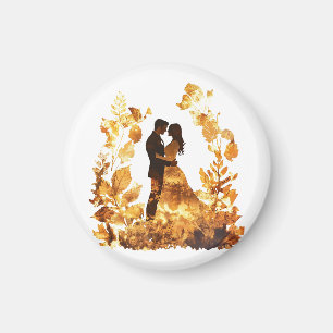 Rustic Autumn Bröllop Magnet