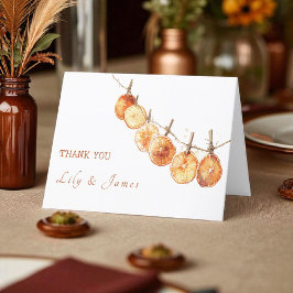 Rustic Autumn Citrus Torkad Orange Garland Tack Kort