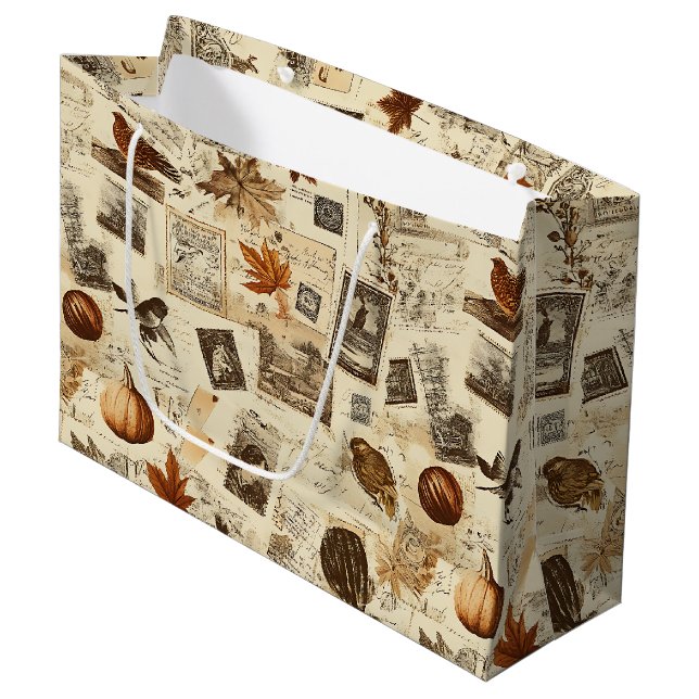Rustic Autumn Ephemera Collage | Warm Earthy (Framsidan Vinklad)
