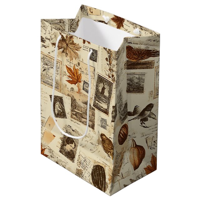 Rustic Autumn Ephemera Collage | Warm Earthy (Framsidan Vinklad)