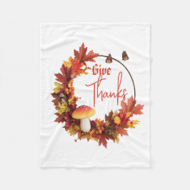 Rustic Autumn Fall Ge Tack Fleece Blanket
