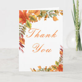 Rustic Autumn Fall Leaves Thanksgiving Party Tack Kort