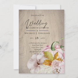 Rustic Autumn Fall Pumpkins Figs Flowers Bröllop