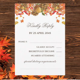 Rustic Autumn Fall Wedding OSA kort
