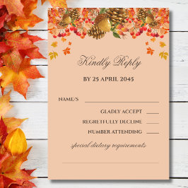 Rustic Autumn Fall Wedding OSA kort