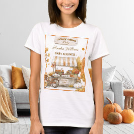 Rustic Autumn Farmers Market Baby Shower T Shirt