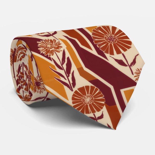 Rustic Autumn Floral Geometric Pattern (9) Slips (Rullad)