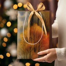 Rustic Autumn Forest - Fall Watercolor