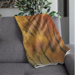 Rustic Autumn Forest - Fall Watercolor Fleecefilt