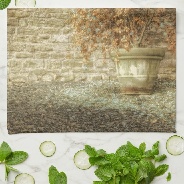 Rustic Autumn Garden Kökshandduk (Vikta)