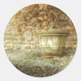 Rustic Autumn Garden Runt Klistermärke