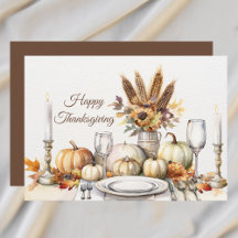 Rustic Autumn Harvest Happy Thanksgiving