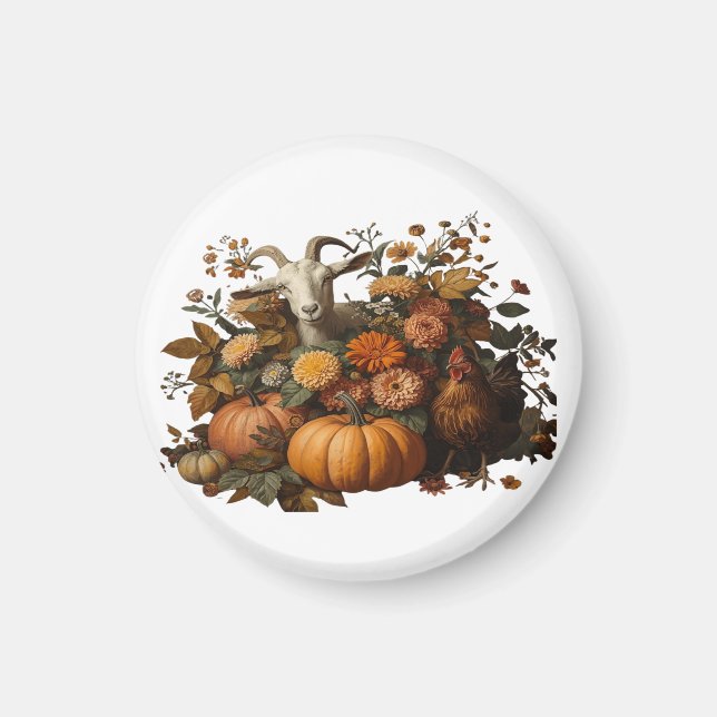 Rustic Autumn Harvest Magnet (Framsidan)