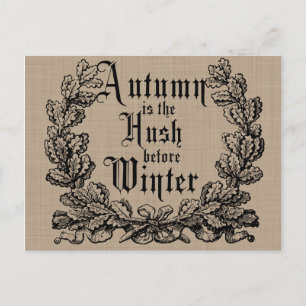 Rustic Autumn Harvest Ord Vykort