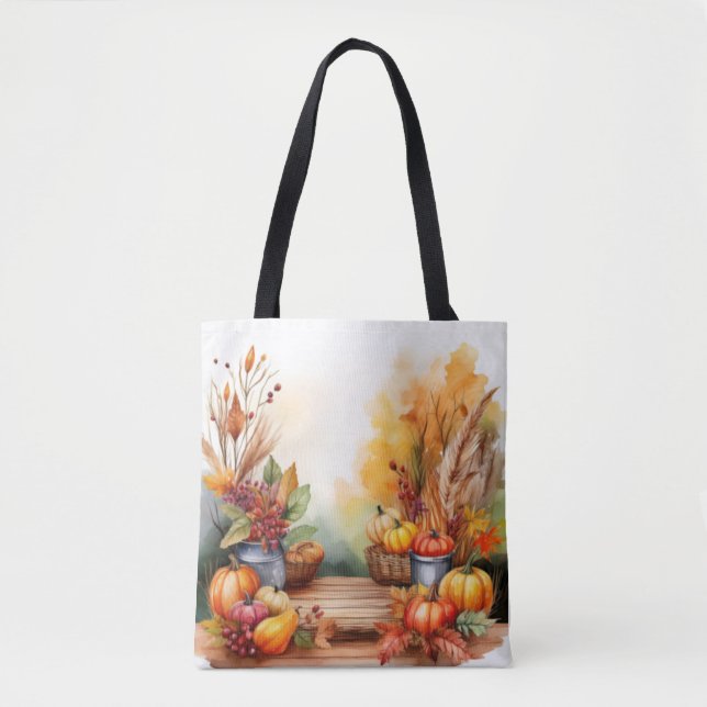 Rustic Autumn Harvest still Life Tygkasse (Framsida)