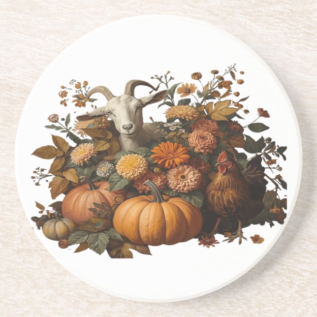 Rustic Autumn Harvest Underlägg (Framsidan)