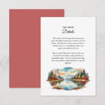 Rustic Autumn Lakeside Forest Bröllop