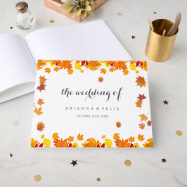 Rustic Autumn Leaves Wedding Gästböcker