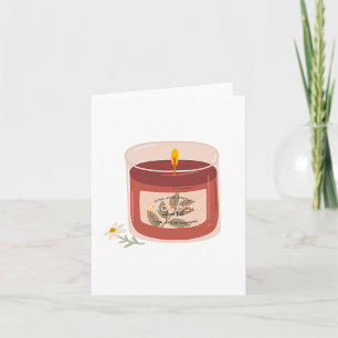 Rustic Autumn Magnolia Candle Kort