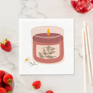 Rustic Autumn Magnolia Candle Pappersservett