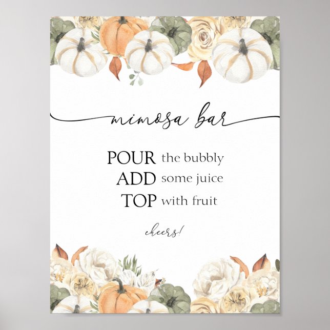 Rustic Autumn Mimosa Pub-tecken Poster (Framsidan)