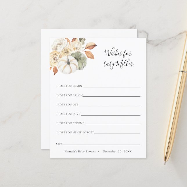 Rustic Autumn Önskemål för Baby (Fram/Back In Situ)