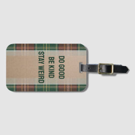 Rustic Autumn Plaid Bagagebricka