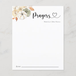 Rustic Autumn Prayers för Baby Card