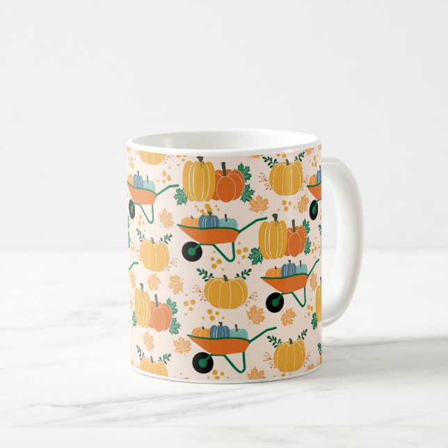 Rustic Autumn Pumpkins and Garden Charm Kaffemugg (Framsida höger)
