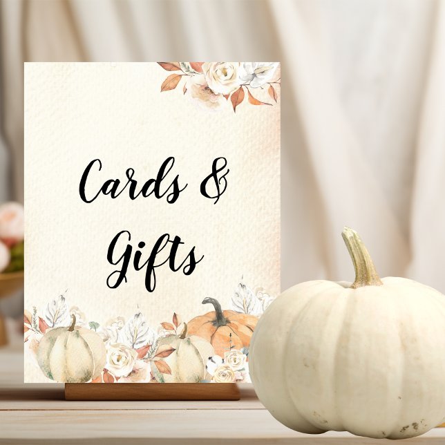 Rustic Autumn Pumpkins & Flowers Poster (Skapare uppladdad)