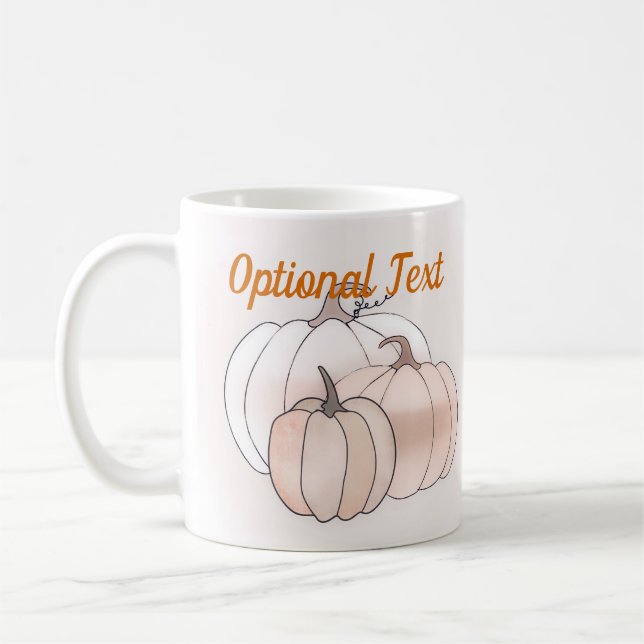 Rustic Autumn Pumpkins Kaffemugg (Vänster)