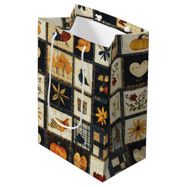 Rustic Autumn Quilt Mönster | Farmhouse Patchwork (Framsidan Vinklad)
