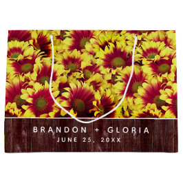 Rustic Autumn-solblommor på stängsel Bröllop