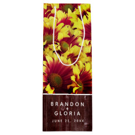 Rustic Autumn-solblommor på stängsel Bröllop