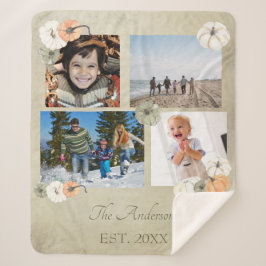 Rustic Autumn White, Orange Pumpkins Personlig