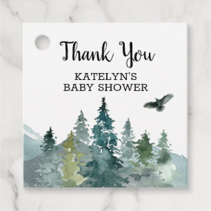 Rustic Äventyr Baby Shower Tack Märkre Gåvor Etiketter
