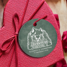 Rustic Äventyr Grönt Gräs Skogen berget Bröllop