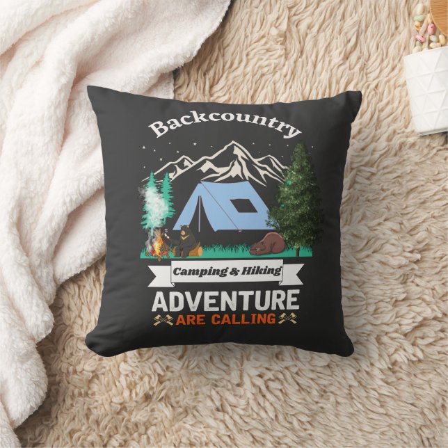 Rustic Äventyr ringer Kudde (Filt)