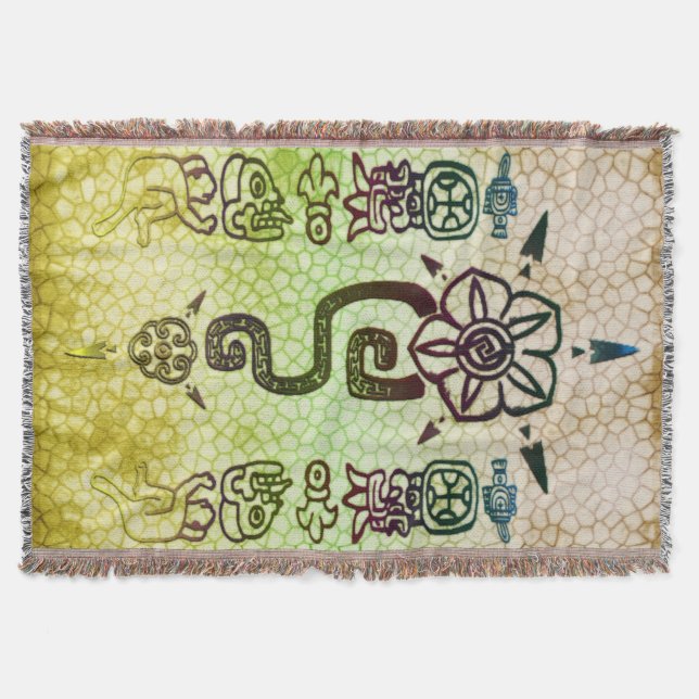 Rustic AZTEC Tribal Folk Art Mysfilt (Framsidan)