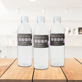 Rustic Baby andas Rosa babyskor Vattenflaskor Etikett