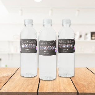 Rustic Baby andas Rosa babyskor Vattenflaskor Etikett