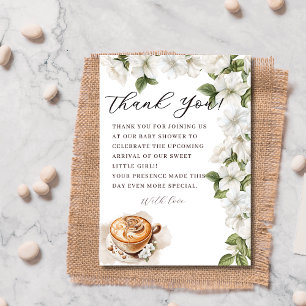 Rustic Baby arrangerar kaffebaby shower Tack Kort