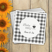 Rustic Baby BBQ Plagt Kön Neutral Pappersservett