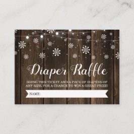 Rustic Baby Det är Kall utanför Diaper Raffle Bilj Tilläggskort