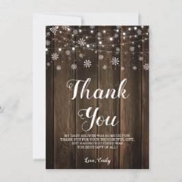 Rustic Baby Det är Kall utanför vinter Tack Kort