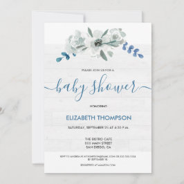 Rustic Baby dusch Anpassningsbar Watercolor blommi