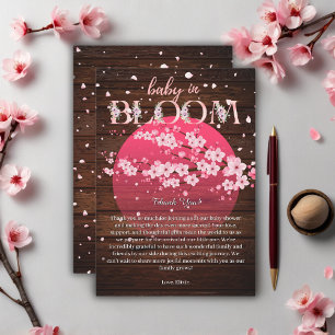 Rustic Baby i Blommarna Bloom Sakura Cherry Tack Kort