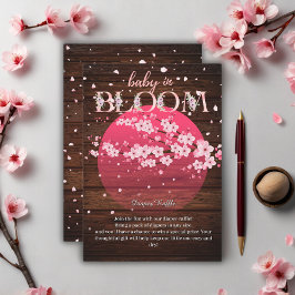 Rustic Baby i Bloom Sakura Körsbärsblomning  Tilläggskort
