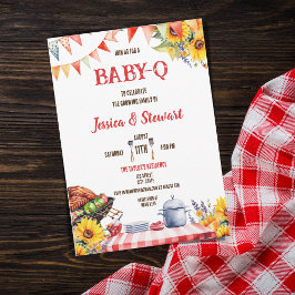 Rustic BABY-Q Barbecue Picnic Solros Play Inbjudningar